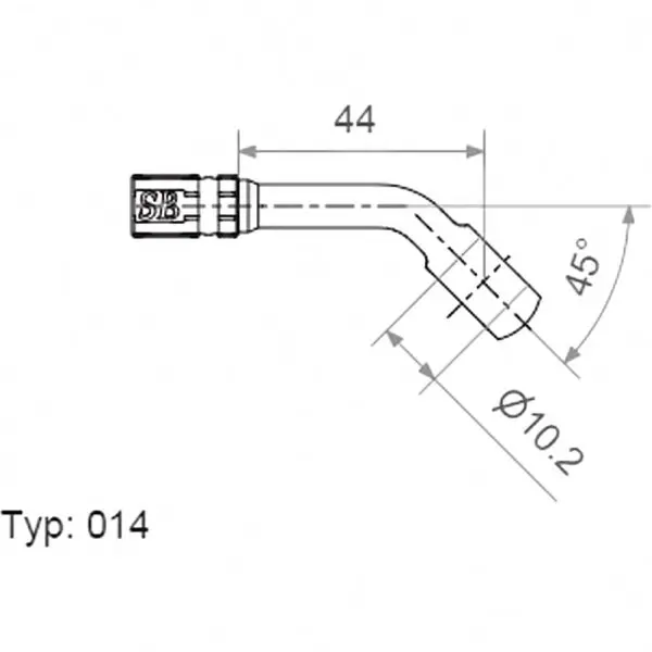 Motorrad Ringfitting Vario TYP014 10mm 45 chrom 4043981236927