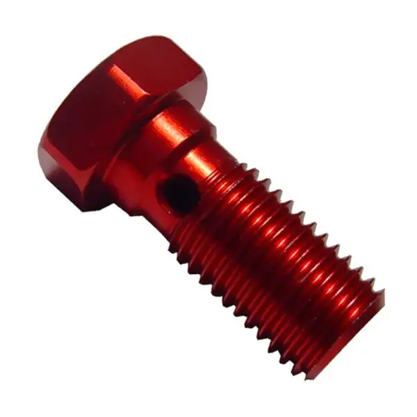 Motorrad Hohlschraube Alu Einfach M10x1.25 Rt rot 0641702168058 0641702168058