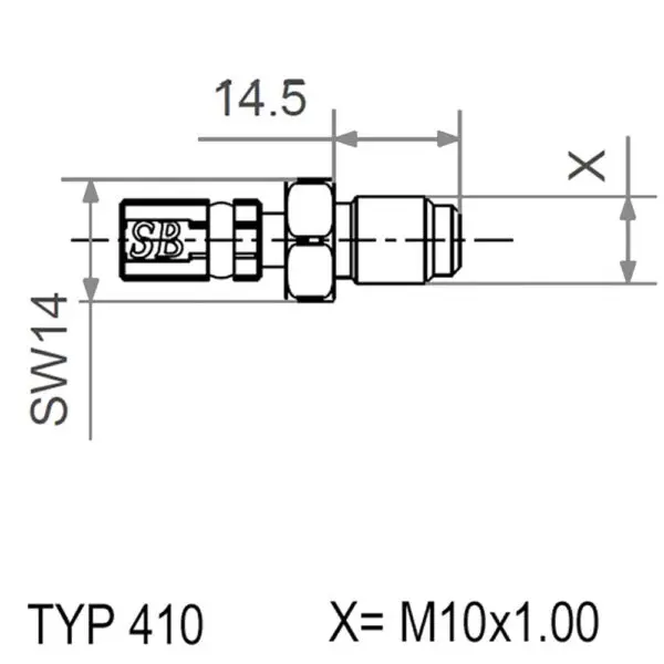 Aussengewinde Beweg Vario Typ410 M10x1.00 + X In 0641702168683 0641702168683
