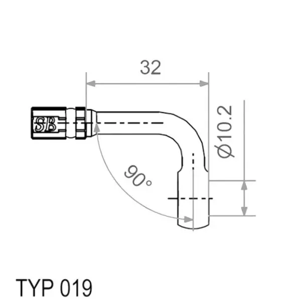 Motorrad Ringfitting Vario Typ019 10mm 90° blau 0641702169161 0641702169161
