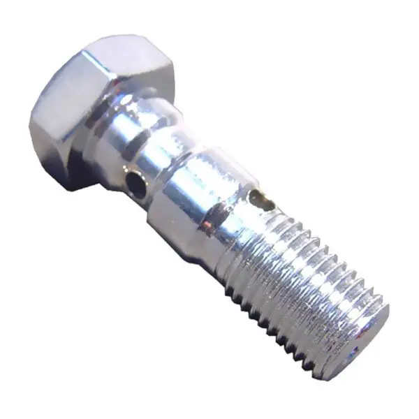 Motorrad Doppelhohlschraube Alu Doppelt 3/8-24 Chrom 0641702173007 0641702173007
