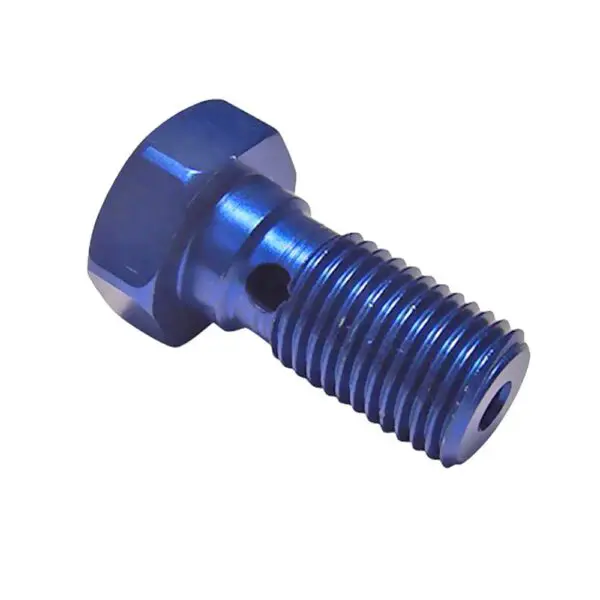 Motorrad Hohlschraube Alu Einfach 3/8-24 Blau 0641702173021 0641702173021