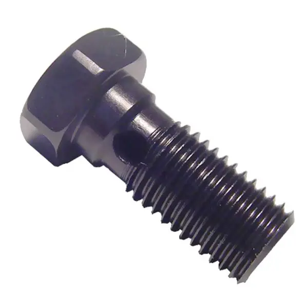 Motorrad Hohlschraube Alu Einfach 3/8-24 Schwarz 0641702173045 0641702173045