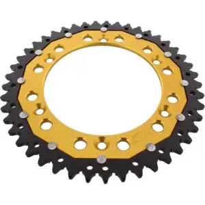 ZF-Dual Kettenrad Dual 45Z Teilung 520 Innendurchmesser 136 Lochkreis 156 gold