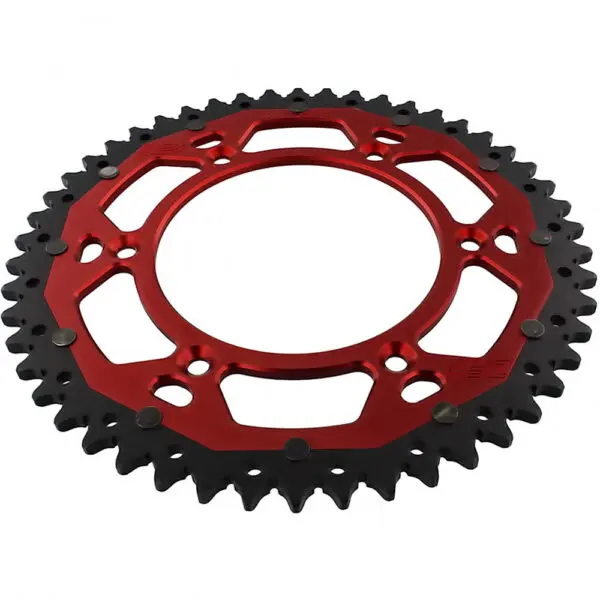 ZF-Dual Kettenrad Dual 50Z Teilung 520 Innendurchmesser 125 Lochkreis 153 rot