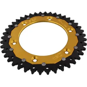 ZF-Dual Kettenrad Dual 42Z Teilung 520 Innendurchmesser 125 Lochkreis 150 gold