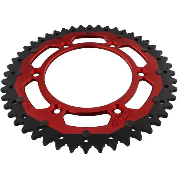 ZF-Dual Kettenrad Dual 48Z Teilung 520 Innendurchmesser 125 Lochkreis 152 rot