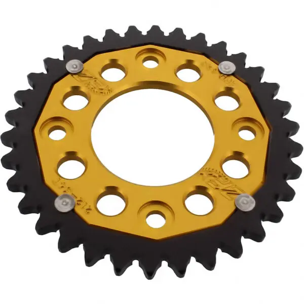 ZF-Dual Kettenrad Dual 34Z Teilung 420 Innendurchmesser 058 Lochkreis 090 gold