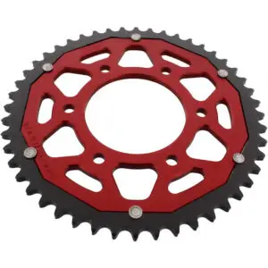 ZF-Dual Kettenrad Dual 48Z Teilung 428 Innendurchmesser 076 Lochkreis 100 rot