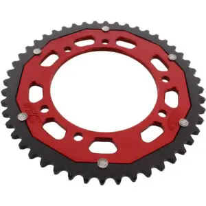 ZF-Dual Kettenrad Dual 48Z Teilung 420 Innendurchmesser 105 Lochkreis 125 rot