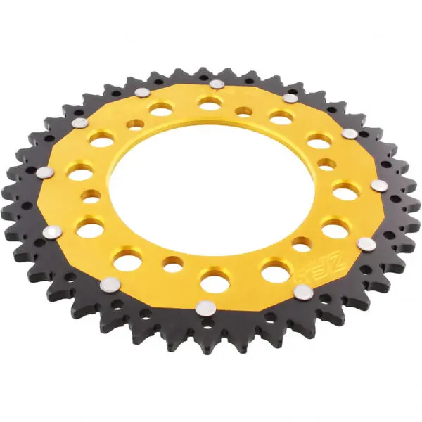 ZF-Dual Kettenrad Dual 43Z Teilung 520 Innendurchmesser 110 Lochkreis 130 gold