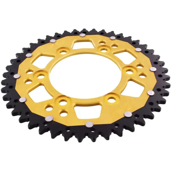 ZF-Dual Kettenrad Dual 45Z Teilung 520 Innendurchmesser 100 Lochkreis 124 gold