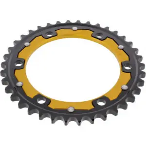ZF-Dual Kettenrad Dual 38Z Teilung 530 Innendurchmesser 130 Lochkreis 150 gold