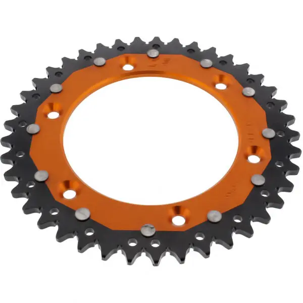 ZF-Dual Kettenrad Dual 41Z Teilung 520 Innendurchmesser 125 Lochkreis 150 orange