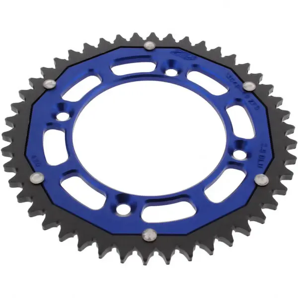 ZF-Dual Kettenrad Dual 46Z Teilung 420 Innendurchmesser 100 Lochkreis 120 blau