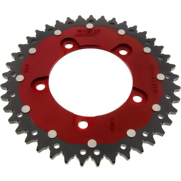 ZF-Dual Kettenrad Dual 41Z Teilung 525 Innendurchmesser 100 Lochkreis 120 rot