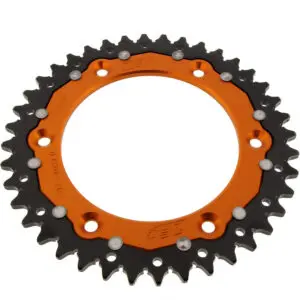 ZF-Dual Kettenrad Dual 40Z Teilung 520 Innendurchmesser 125 Lochkreis 150 orange