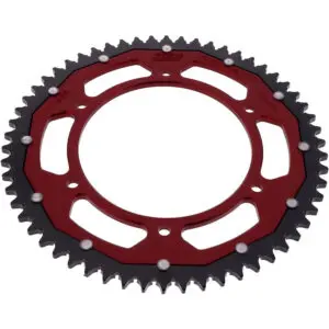 ZF-Dual Kettenrad Dual 58Z Teilung 428 Innendurchmesser 125 Lochkreis 150 rot
