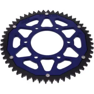 ZF-Dual Kettenrad Dual 52Z Teilung 428 Innendurchmesser 076 Lochkreis 100 blau