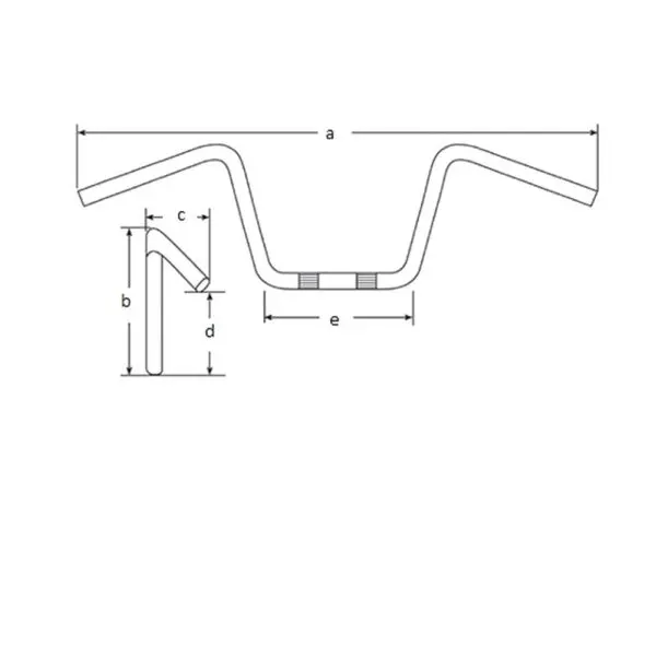 TRW Lucas Lenker Stahl 22mm Apehanger Schwarz MCL137SS 3322938151942 Motorrad
