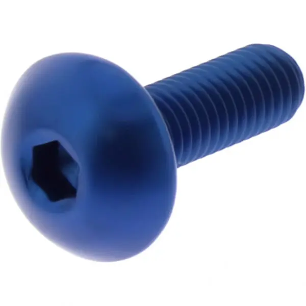 JMP Linsenschraube M5x0.8mm 16mm Kopf: 12mm Alu blau