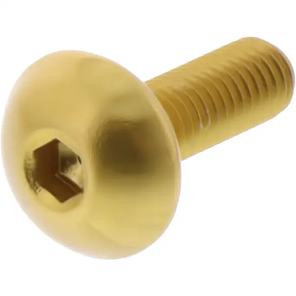 JMP Linsenschraube M5x0.8mm 16mm Kopf: 12mm Alu gold