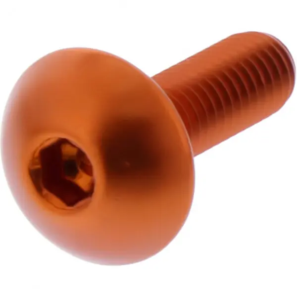 JMP Linsenschraube M5x0.8mm 16mm Kopf: 12mm Alu orange