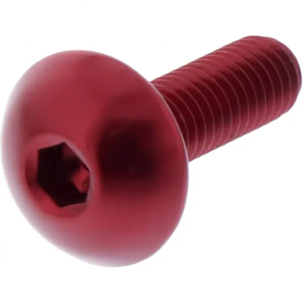 JMP Linsenschraube M5x0.8mm 16mm Kopf: 12mm Alu rot