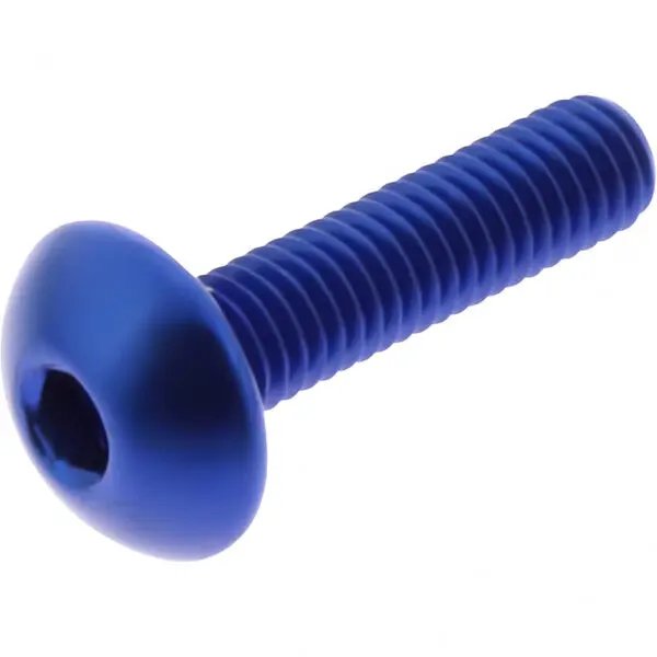 JMP Linsenschraube M5x0.8mm 20mm Kopf: 12mm Alu blau