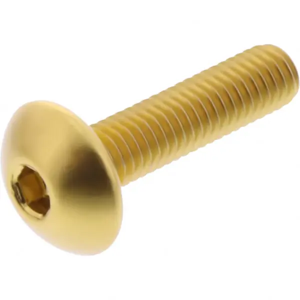 JMP Linsenschraube M5x0.8mm 20mm Kopf: 12mm Alu gold