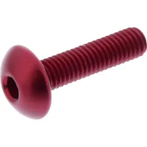 JMP Linsenschraube M5x0.8mm 20mm Kopf: 12mm Alu rot