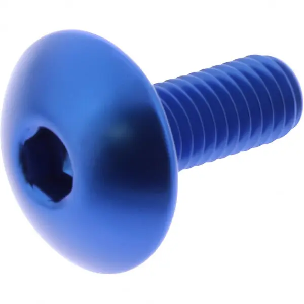 JMP Linsenschraube M6x1.00mm 16mm Alu blau