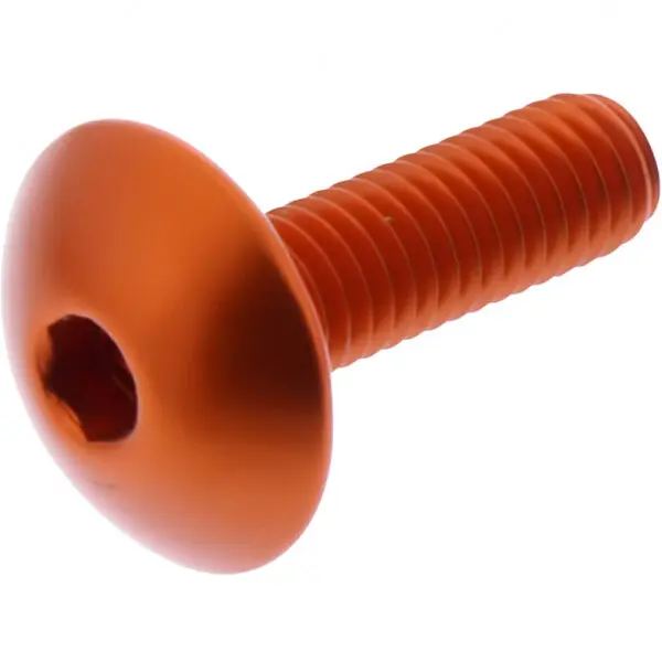 JMP Linsenschraube M6x1.00mm 20mm Kopf: 16mm Alu orange