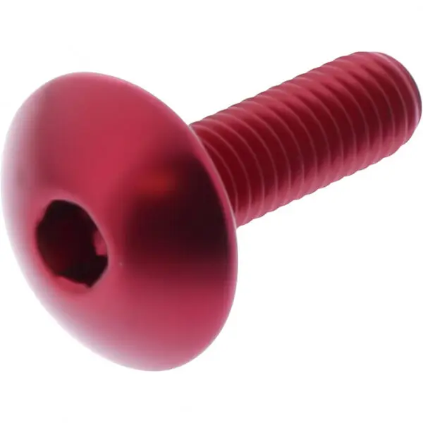 JMP Linsenschraube M6x1.00mm 20mm Kopf: 16mm Alu rot
