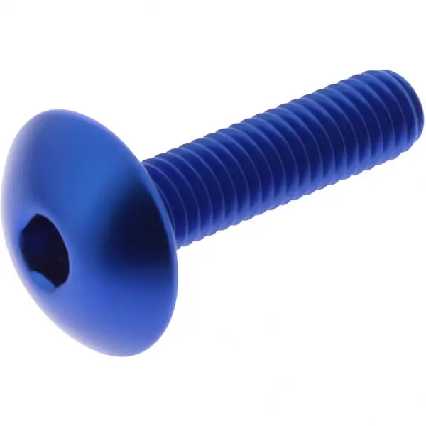 JMP Linsenschraube M6x1.00mm 25mm Alu blau