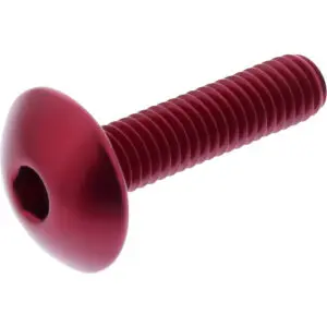 JMP Linsenschraube M6x1.00mm 25mm Alu rot