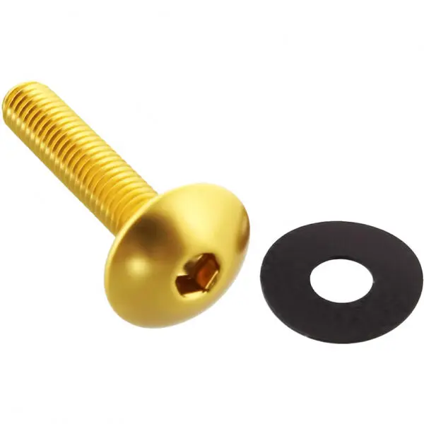 JMP Linsenschraube M6x1.00mm 30mm Kopf: 16mm Alu gold