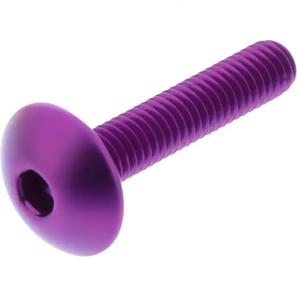 JMP Linsenschraube M6x1.00mm 30mm Kopf: 16mm Alu violett