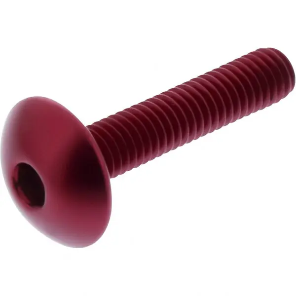 JMP Linsenschraube M6x1.00mm 30mm Kopf: 16mm Alu rot