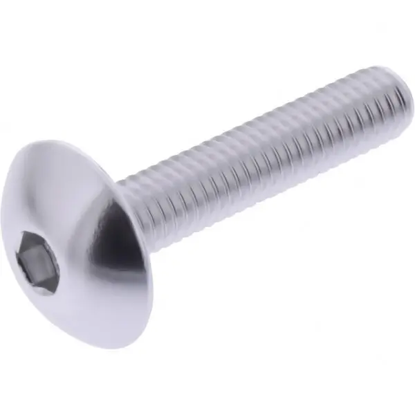JMP Linsenschraube M6x1.00mm 30mm Kopf: 16mm Alu silber