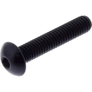 JMP Linsenschraube M6x1.00mm 30mm Kopf: 12mm Alu schwarz