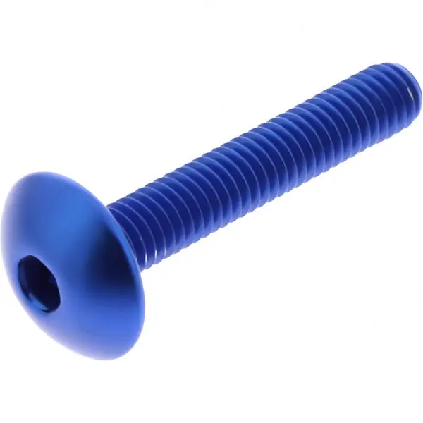 JMP Linsenschraube M6x1.00mm 35mm Alu blau