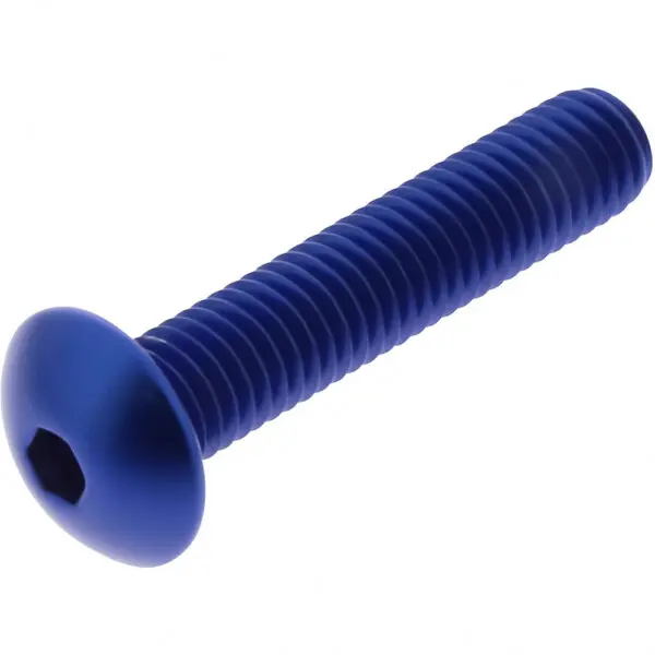 JMP Linsenschraube M8x1.25mm 40mm Alu blau