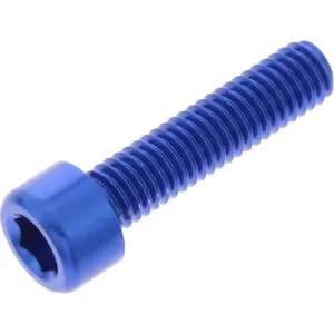 JMP Zylinderschraube M6x1.00mm 25mm Alu blau