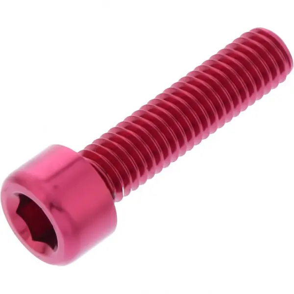 JMP Zylinderschraube M6x1.00mm 25mm Alu rot