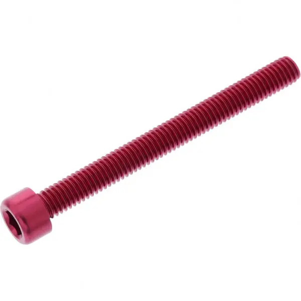JMP Zylinderschraube M6x1.00mm 60mm Alu rot