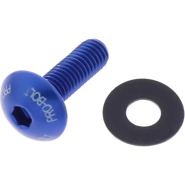 JMP Linsenschraube M5x0.8mm 16mm Alu blau