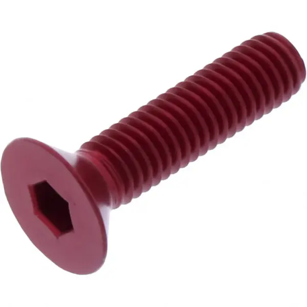 JMP Senkschraube M6x1.00mm 25mm Alu rot