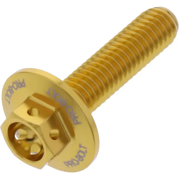 JMP Schraube 6 Kant M6x1.00mm 25mm Alu Racing 1 gold