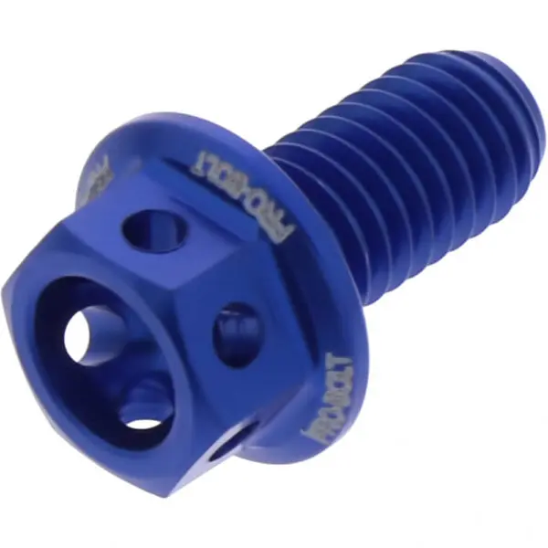 JMP Schraube 6 Kant M5x0.8mm 10mm Alu Racing blau